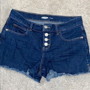 Old Navy button fly boyfriend jean shorts size 0